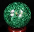 Gorgeous Polished Malachite Sphere - Congo #33493-2